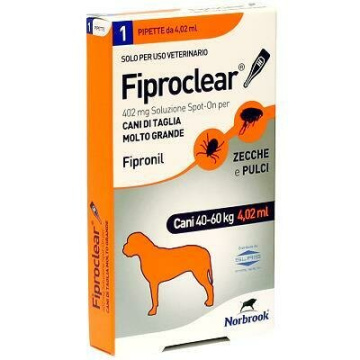 Fiproclear spot-on 1 pipetta 4,02 ml cani da 40 a 60 kg