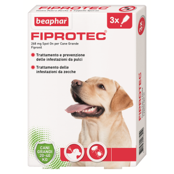 Fiprotec 268 mg - 268 mg soluzione spot on per cani da 20 a 40 kg 3 pipette da 2,68 ml