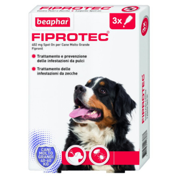Fiprotec 402 mg - 402 mg soluzione spot on per cani da 40 a 60 kg 3 pipette da 4,02 ml