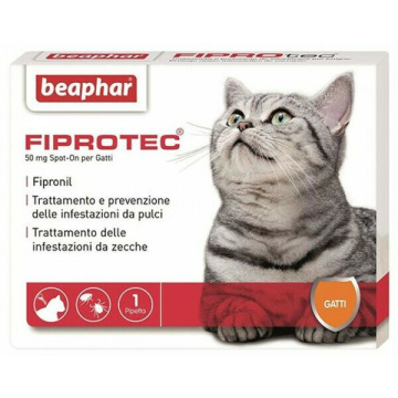 Fiprotec 50 mg - 50 mg soluzione spot on per gatti 1 pipetta da 0,5 ml