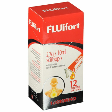 Fluifort  2,7 g/10 ml Mucolitico Tosse Sciroppo 12 bustine 10 ml