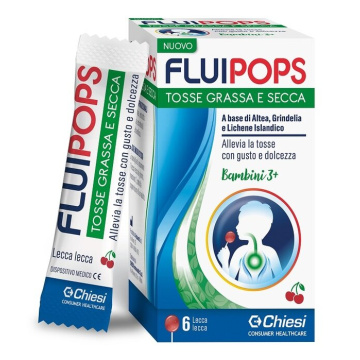 Fluipops 6 lecca lecca gusto ciliegia per tosse