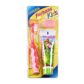 Forhans kids spazzolino +dentifricio gusto bubble gum