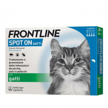 Frontline Spot On per Gatti oltre 1 kg 4 Pipette 0,5 ml 
