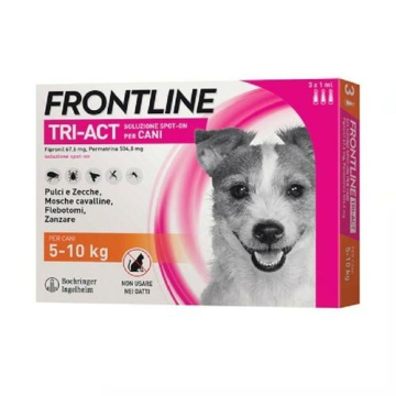 Frontline tri-act soluzione spot-on per cani di 5-10 kg