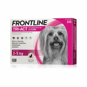 Frontline tri-act Spot-on 3 pipette 0,5 ml  Per Cani da 2 a 5 kg