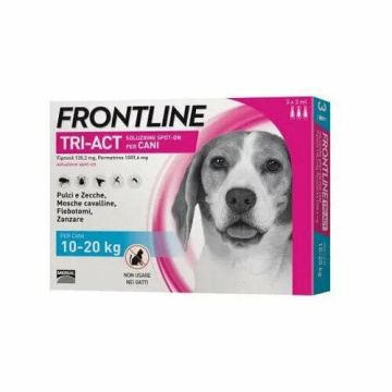 Frontline tri-act Spot-on 3 Pipette 2 ml per Cani da 10 a 20 kg