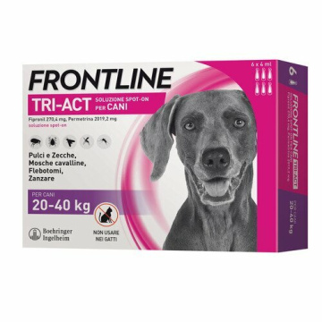 Frontline Tri-Act Spot-On 6 Pipette 4 ml per Cani da 20 a 40 kg
