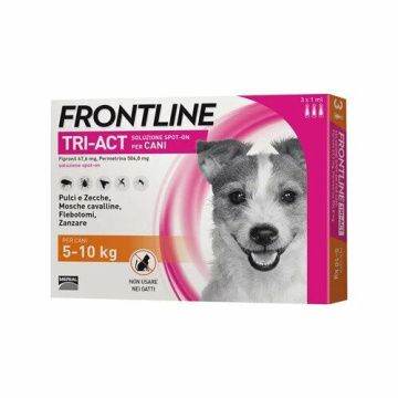 Frontline Tri-Act Spot-On Cani 5-10 kg 3 Pipette Monodose