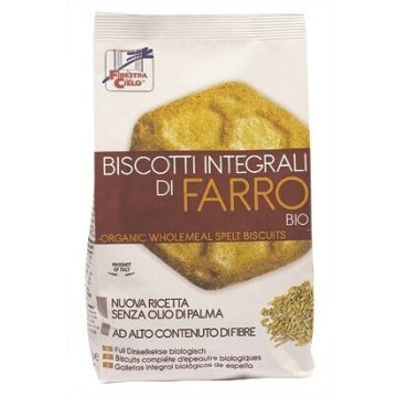 Fsc biscotti integrali di farro bioa ad alto contenuto di fibre con olio di girasole senza olio di palma 400 g