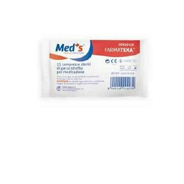 Garza compressa meds farmatexa idrofila 12/8 10x10 cm 25 pezzi