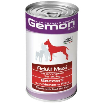 Gemon Adult Maxi Cane Bocconi Manzo e Riso 1,25 Kg