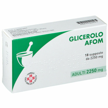 Glicerolo afom adulti 2250 mg adulti 18 supposte 