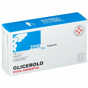 Glicerolo nova argentia adulti 2250 mg adulti 18 supposte 