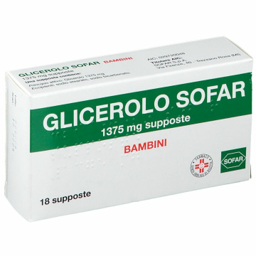 Glicerolo per bambini 18 supposte 1.375 mg sofar
