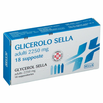 Glicerolo sella adulti 2250 mg adulti 18 supposte 
