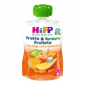 Hipp bio frut&ver mel/ma/ca90g