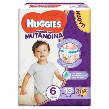 Huggies diaper pant base 6 13 pezzi