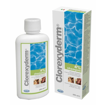 ICF Clorexyderm 4% Soluzione Shampoo Pulizia Cute e Pelo 250ml