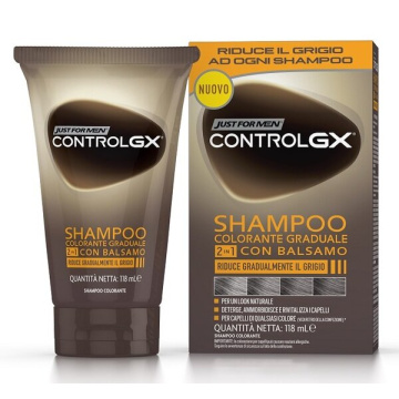 Just for men control gx 2 in 1 shampoo con balsamo colorante 118 ml