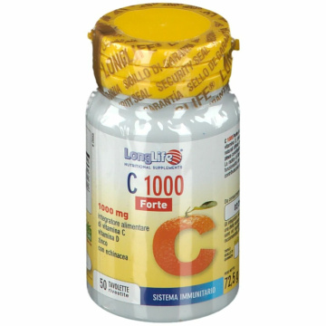 LongLife C 1000 Forte Integratore di Vitamina C 50 tavolette
