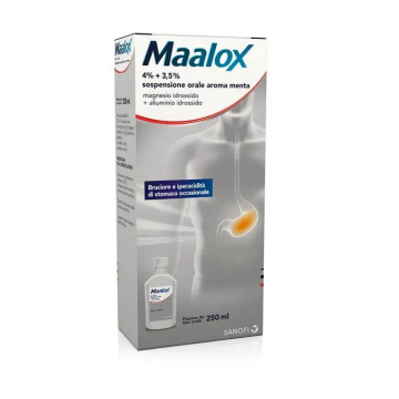 Maalox os sospensione 250ml 4%+3,5%