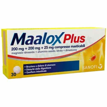 Maalox plus 30 compresse masticabili Disturbi gastrici
