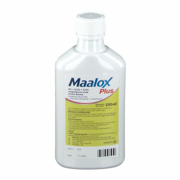 Maalox Plus  4% + 3,5% + 0,5% Antiacido Limone 250 ml