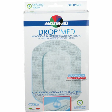 Master-Aid Drop Med Medicazione Compressa Autoadesiva 10,5x15 cm 5 pezzi
