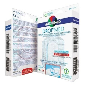 Medicazione adesiva compressa master-aid drop med 10,5x25