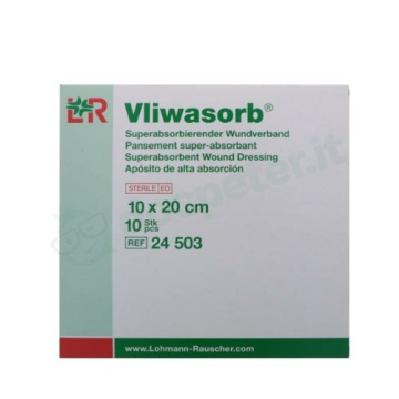 Medicazione vliwasorb superassorbente con poliacrilati 10x20cm 10 pezzi