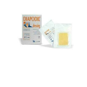 Medicazioni speciale attiva con idrogel diapodil dressing misura 5x7,5cm confezione da 3pezzi classe 2b