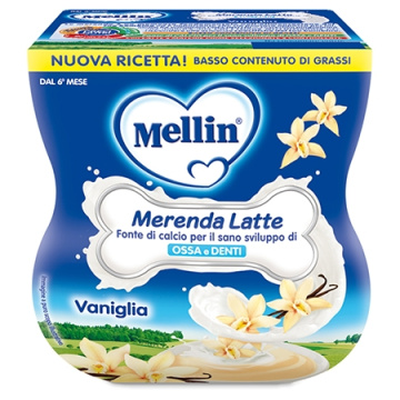 Mellin merenda latte vaniglia 2 x 100 g