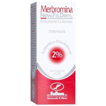 Merbromina 2% new fadem antisettico soluzione cutanea 30 ml