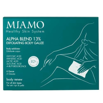Miamo Alpha Blend 13% Exfoliating Body Garze Imbevute 6 buste