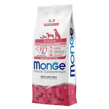 Monge all breeds puppy manzo&riso monoprotein 12 kg