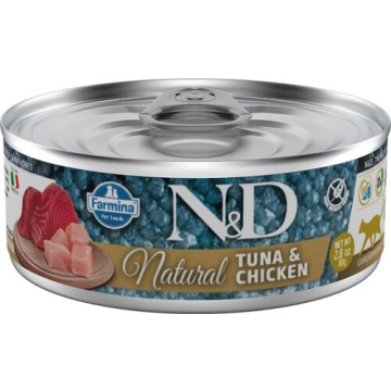 N&d cat natural tuna & chicken 80 g