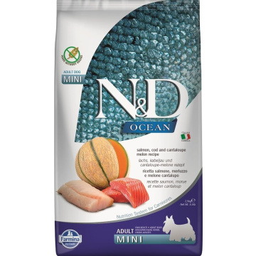 N&d ocean dog salmone merluzzo cantalopo adult mini kg 2,5