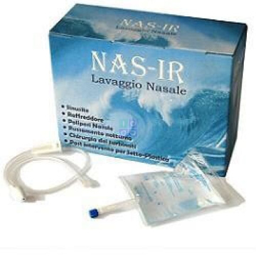 Nasir lavaggio nasale soluzione fisiologica isotonica sterile scatola con 4 sacche 500ml 4 blister 1 ventosasa