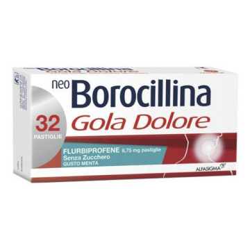 NeoBorocillina Gola Dolore 32 pastiglie menta senza zucchero