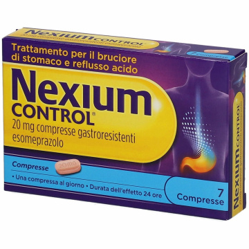 Nexium control 20 mg antiacido 7 compresse gastroresistenti
