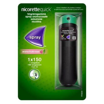 Nicorette Quick Spray Per Smettere di Fumare 1 Flacone da 150 dosi