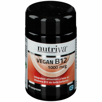 Nutriva vegan b12 vitamina b 1000 mcg 60 compresse