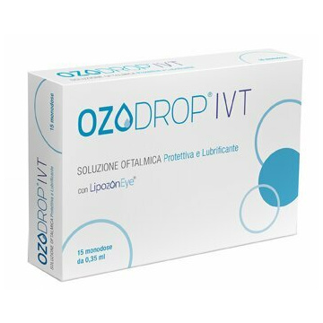 Ozodrop ivt soluzione oftalmica base di olio ozonizzato in fosfolipidi 15 monodosi 0,35 ml 3 strip in alluminio da 5 mone cadauna