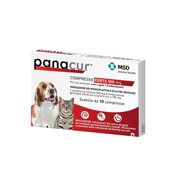Panacur compresse forte 500 mg - 500 mg compresse per cani e gatti 10 compresse