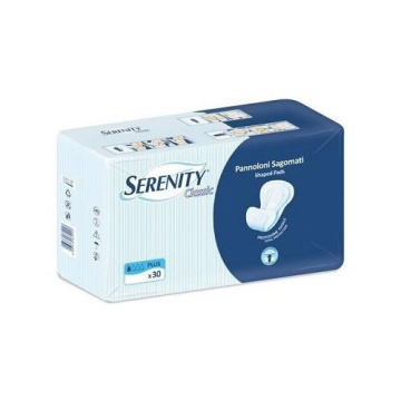 Pannolone per incontinenza serenity classic sagomato plus tessuto non tessuto 30 pezzi