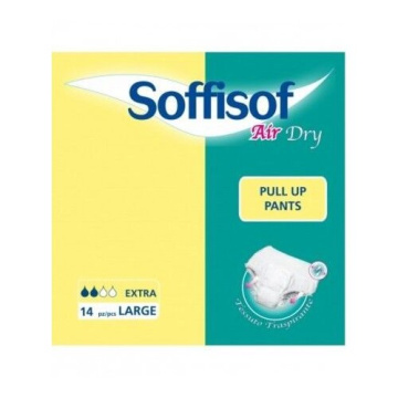 Pannolone pull ip soffisof air dry extra taglia large 14 pezzi