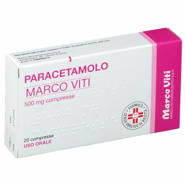 Paracetamolo 500 mg Marco Viti 20 Compresse