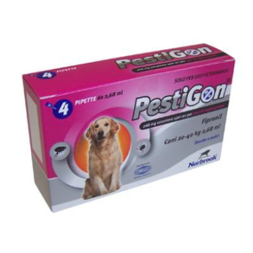 Pestigon 268 mg soluzione spot-on per cani (taglia grande) - 268 mg soluzione spot on per cani da 20 a 40 kg 4 pipette da 2,68 ml