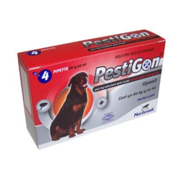 Pestigon 402 mg soluzione spot-on per cani (taglia molto grande) - 402 mg soluzione spot on per cani da 40 a 60 kg 4 pipette da 4,02 ml